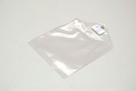 envelope plástico com ilhós