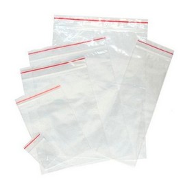 Saco de Plástico com Zip Liso Transparente